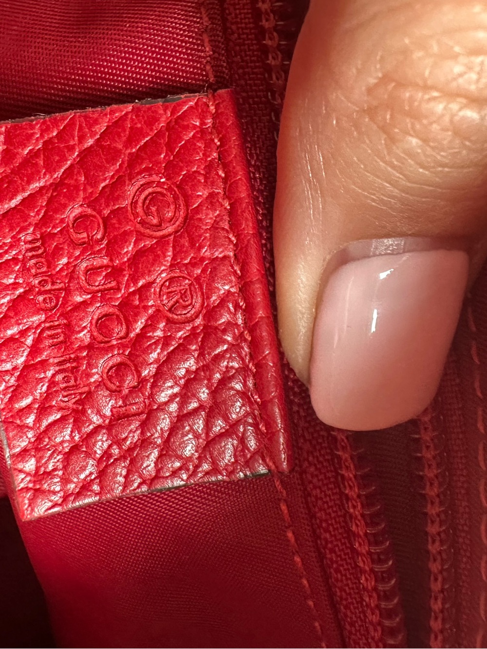 Gucci Red Monogram Small Crossbody Bag - Picture 12 of 13
